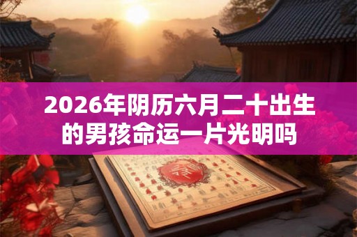 2026年阴历六月二十出生的男孩命运一片光明吗