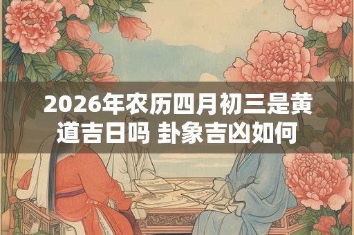 2026年农历四月初三是黄道吉日吗 卦象吉凶如何