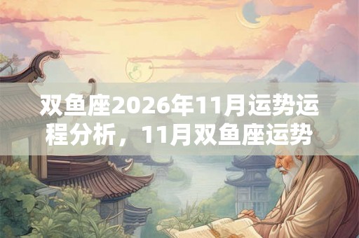 双鱼座2026年11月运势运程分析，11月双鱼座运势好吗？