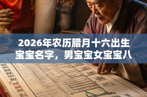 2026年农历腊月十六出生宝宝名字,男宝宝女宝宝八字起名大全 2026年农历腊月十六出生宝宝名字,男宝宝女宝宝八字起名大全
