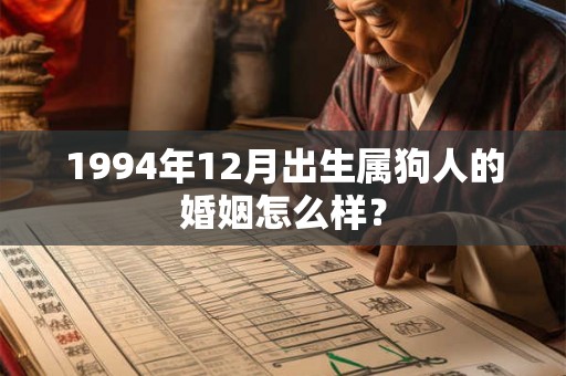 1994年12月出生属狗人的婚姻怎么样? 1994年12月出生属狗人的婚姻怎么样?