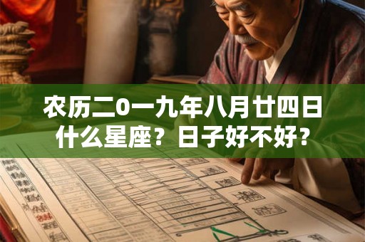 农历二0一九年八月廿四日什么星座？日子好不好？