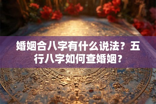 婚姻合八字有什么说法?五行八字如何查婚姻? 婚姻合八字有什么说法?五行八字如何查婚姻?