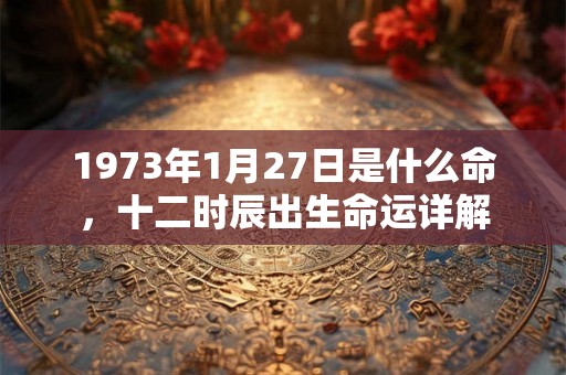1973年1月27日是什么命，十二时辰出生命运详解