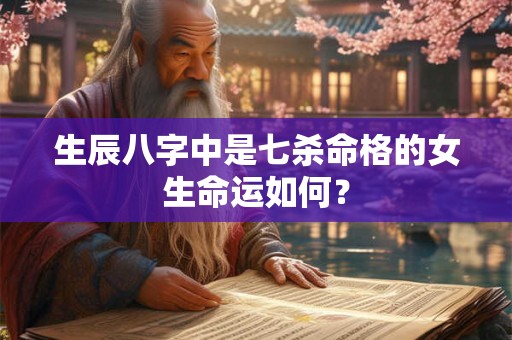 生辰八字中是七杀命格的女生命运如何？
