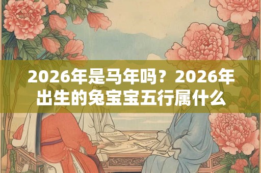 2026年是马年吗？2026年出生的兔宝宝五行属什么