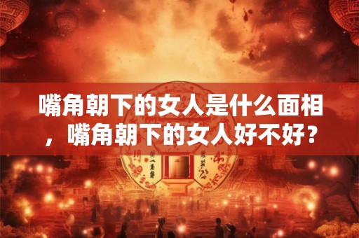 嘴角朝下的女人是什么面相，嘴角朝下的女人好不好？