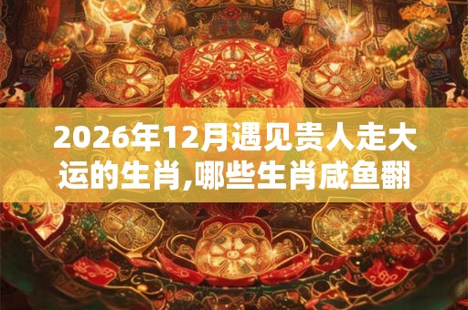 2026年12月遇见贵人走大运的生肖,哪些生肖咸鱼翻身
