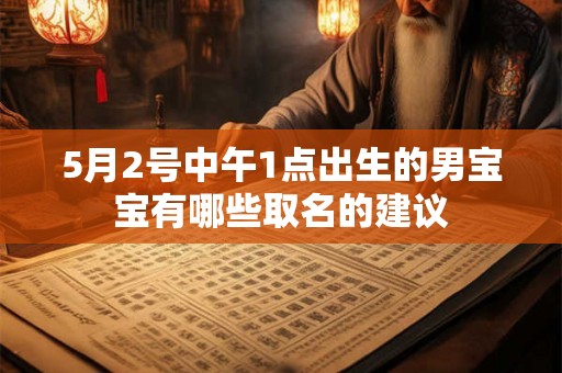 5月2号中午1点出生的男宝宝有哪些取名的建议