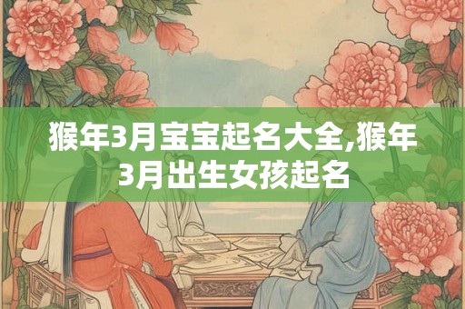 猴年3月宝宝起名大全,猴年3月出生女孩起名