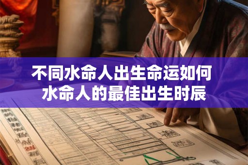 不同水命人出生命运如何 水命人的最佳出生时辰
