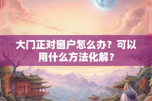 大门正对窗户怎么办？可以用什么方法化解？