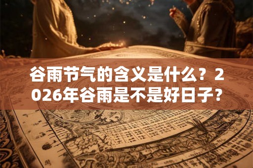 谷雨节气的含义是什么?2026年谷雨是不是好日子? 谷雨节气的含义是什么?2026年谷雨是不是好日子?