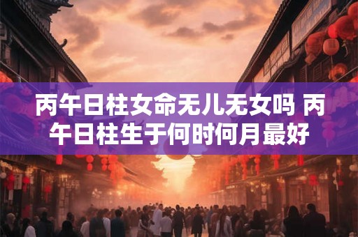 丙午日柱女命无儿无女吗 丙午日柱生于何时何月最好 丙午日柱女命无儿无女吗 丙午日柱生于何时何月最好
