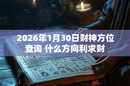 2026年1月30日财神方位查询 什么方向利求财 2026年1月30日财神方位查询 什么方向利求财
