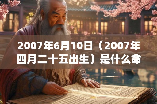 2007年6月10日(2007年四月二十五出生)是什么命_命运如何 2007年6月10日(2007年四月二十五出生)是什么命_命运如何