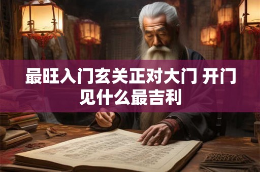最旺入门玄关正对大门 开门见什么最吉利
