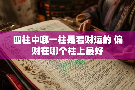 四柱中哪一柱是看财运的 偏财在哪个柱上最好 四柱中哪一柱是看财运的 偏财在哪个柱上最好