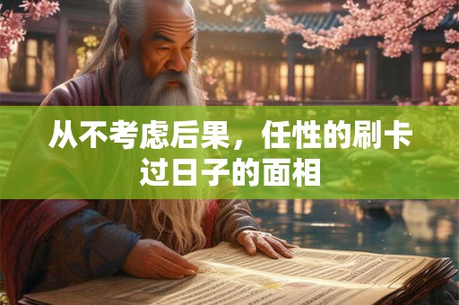 从不考虑后果,任性的刷卡过日子的面相 从不考虑后果,任性的刷卡过日子的面相