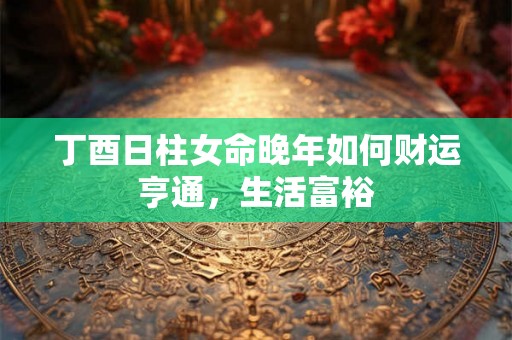 丁酉日柱女命晚年如何财运亨通，生活富裕