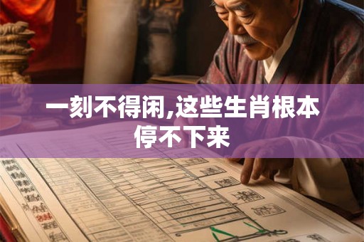 一刻不得闲,这些生肖根本停不下来