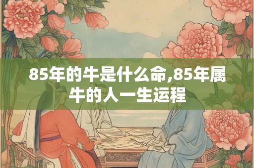 85年的牛是什么命,85年属牛的人一生运程