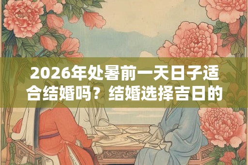2026年处暑前一天日子适合结婚吗？结婚选择吉日的方法？