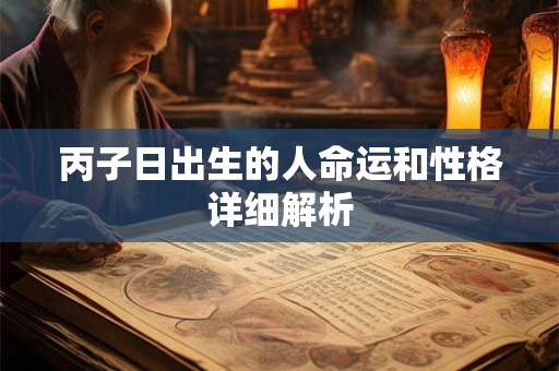 丙子日出生的人命运和性格详细解析