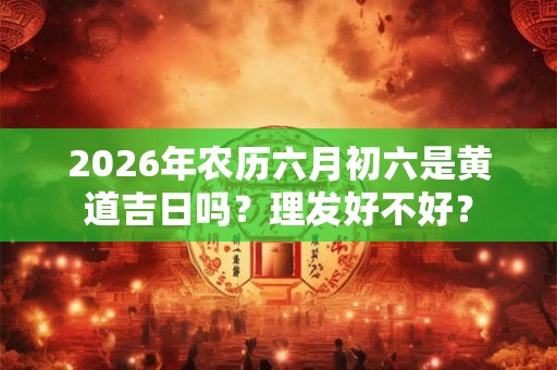 2026年农历六月初六是黄道吉日吗？理发好不好？