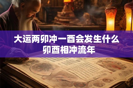 大运两卯冲一酉会发生什么 卯酉相冲流年 大运两卯冲一酉会发生什么 卯酉相冲流年