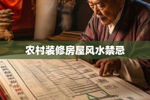 农村装修房屋风水禁忌