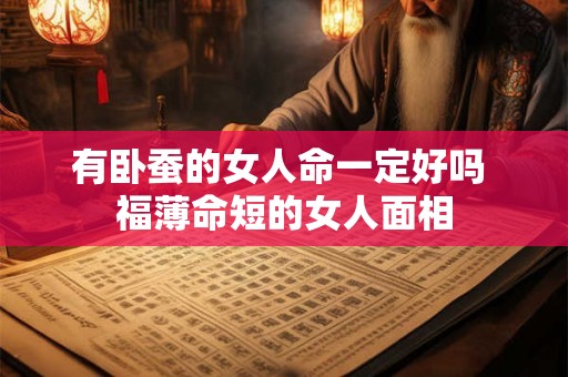 有卧蚕的女人命一定好吗 福薄命短的女人面相 有卧蚕的女人命一定好吗 福薄命短的女人面相