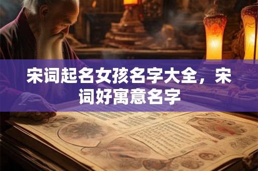 宋词起名女孩名字大全，宋词好寓意名字