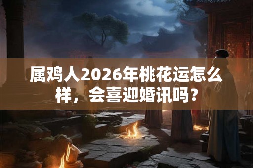 属鸡人2026年桃花运怎么样,会喜迎婚讯吗? 属鸡人2026年桃花运怎么样,会喜迎婚讯吗?