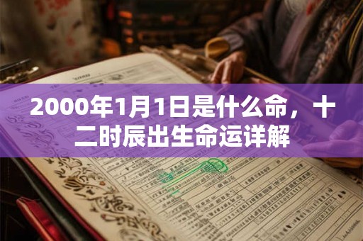 2000年1月1日是什么命，十二时辰出生命运详解