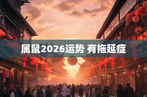 属鼠2026运势 有拖延症