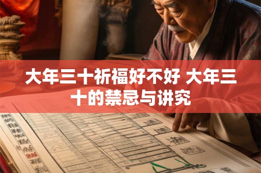 大年三十祈福好不好 大年三十的禁忌与讲究 大年三十祈福好不好 大年三十的禁忌与讲究