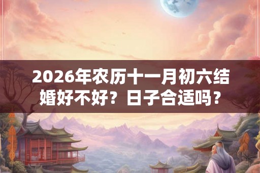 2026年农历十一月初六结婚好不好？日子合适吗？