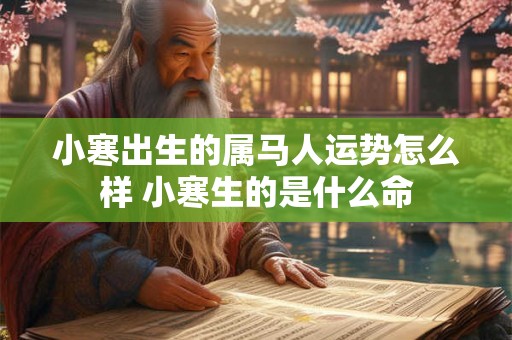 小寒出生的属马人运势怎么样 小寒生的是什么命