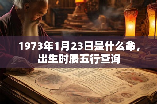1973年1月23日是什么命，出生时辰五行查询