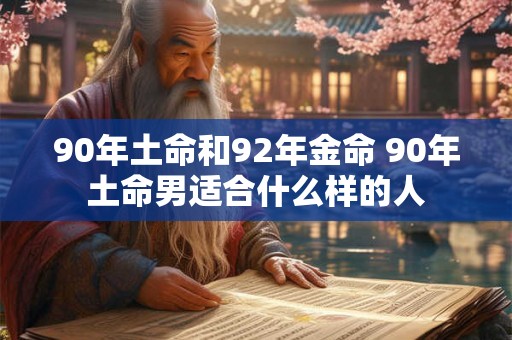 90年土命和92年金命 90年土命男适合什么样的人 90年土命和92年金命 90年土命男适合什么样的人