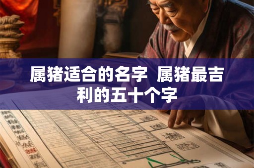 属猪适合的名字  属猪最吉利的五十个字