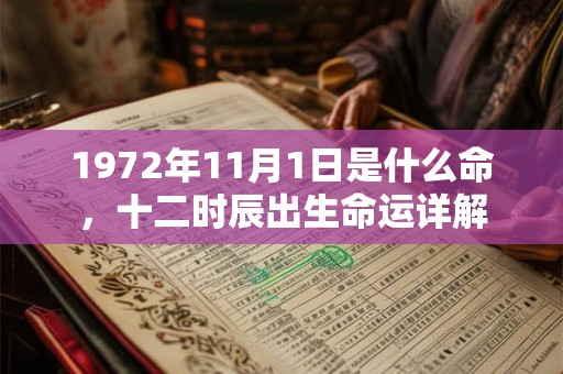 1972年11月1日是什么命，十二时辰出生命运详解