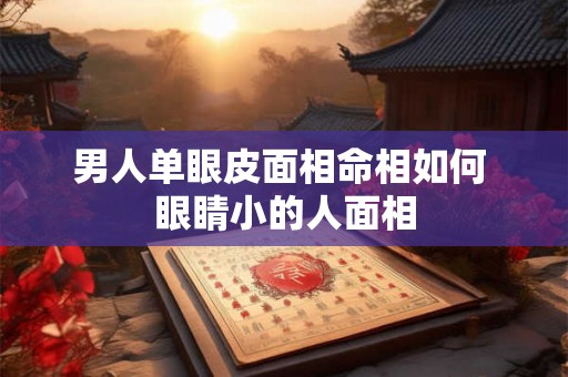 男人单眼皮面相命相如何 眼睛小的人面相