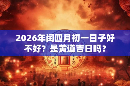 2026年闰四月初一日子好不好?是黄道吉日吗? 2026年闰四月初一日子好不好?是黄道吉日吗?