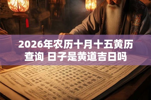 2026年农历十月十五黄历查询 日子是黄道吉日吗