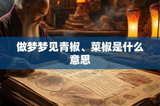 做梦梦见青椒、菜椒是什么意思
