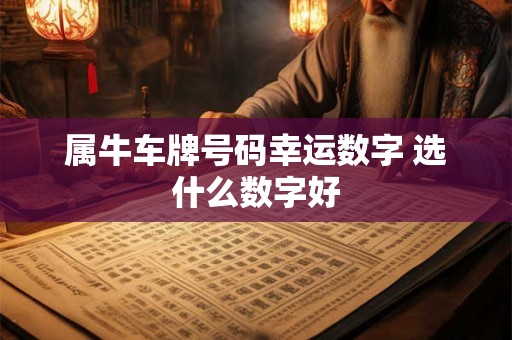 属牛车牌号码幸运数字 选什么数字好