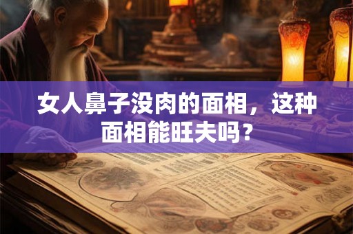 女人鼻子没肉的面相，这种面相能旺夫吗？