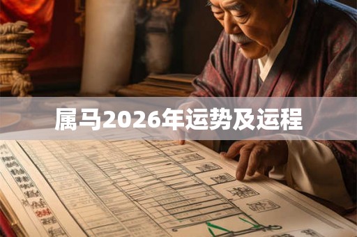 属马2026年运势及运程
